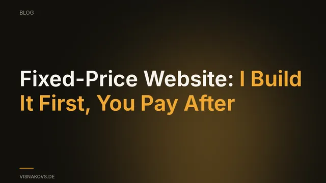 See it first, pay after: a finished website in 48 hours, zero upfront payment