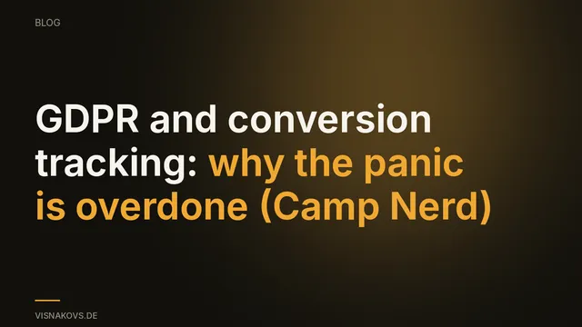 Talk on GDPR and conversion tracking at Camp Nerd
