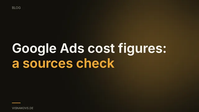 Google Ads cost figures under a sources check: where German click-price claims actually come from