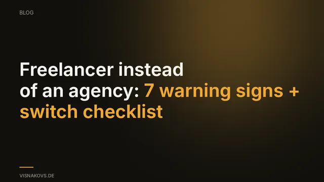 Google Ads freelancer instead of an agency — seven reasons to switch