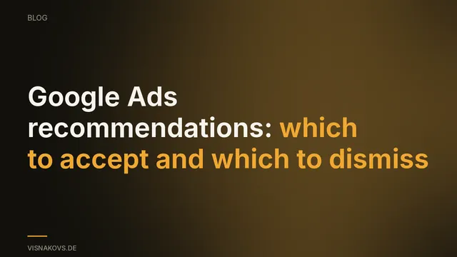 Accepting or dismissing Google Ads recommendations in the account