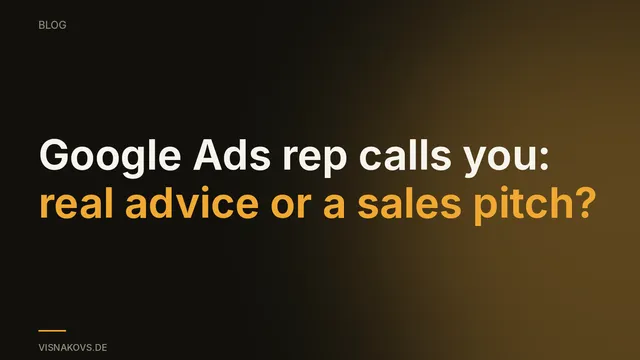 A phone call from someone claiming to be a Google Ads representative