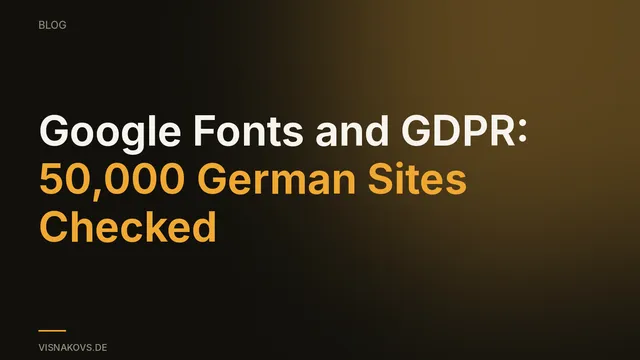 Share of German business websites still loading fonts from Google's servers, by industry