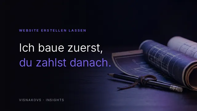 Erst sehen, dann zahlen: Website fertig in 48 Stunden, Vorkasse 0 Euro