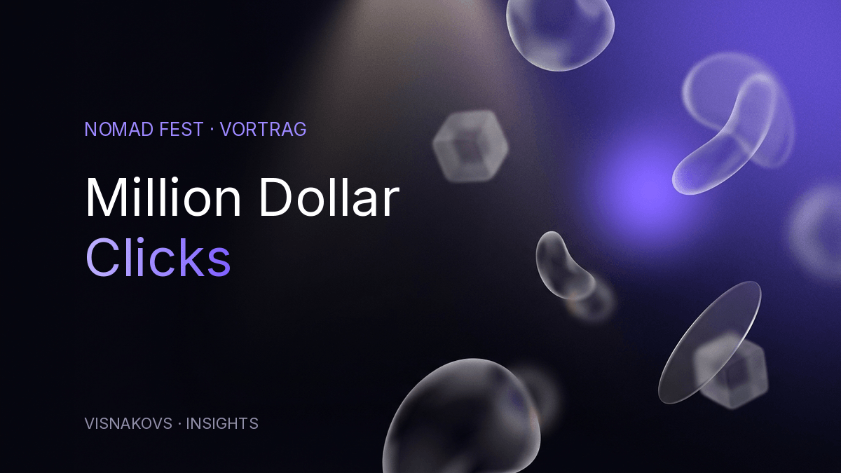 Million Dollar Clicks Vortrag beim Nomad World Fest